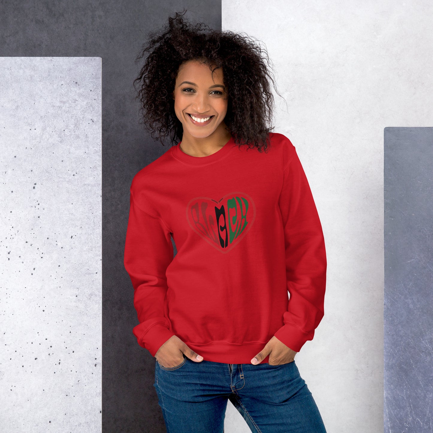 Heart Black Sweatshirt