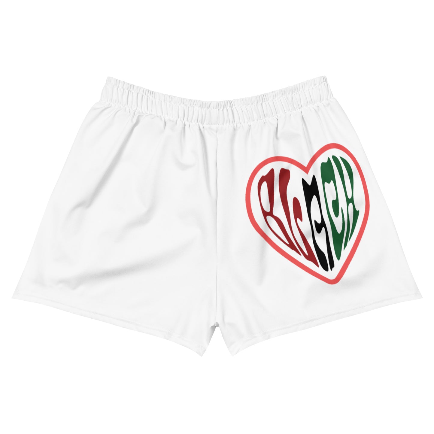 Women’s Heart Black Athletic Shorts