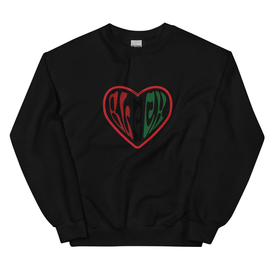 Heart Black  Sweatshirt