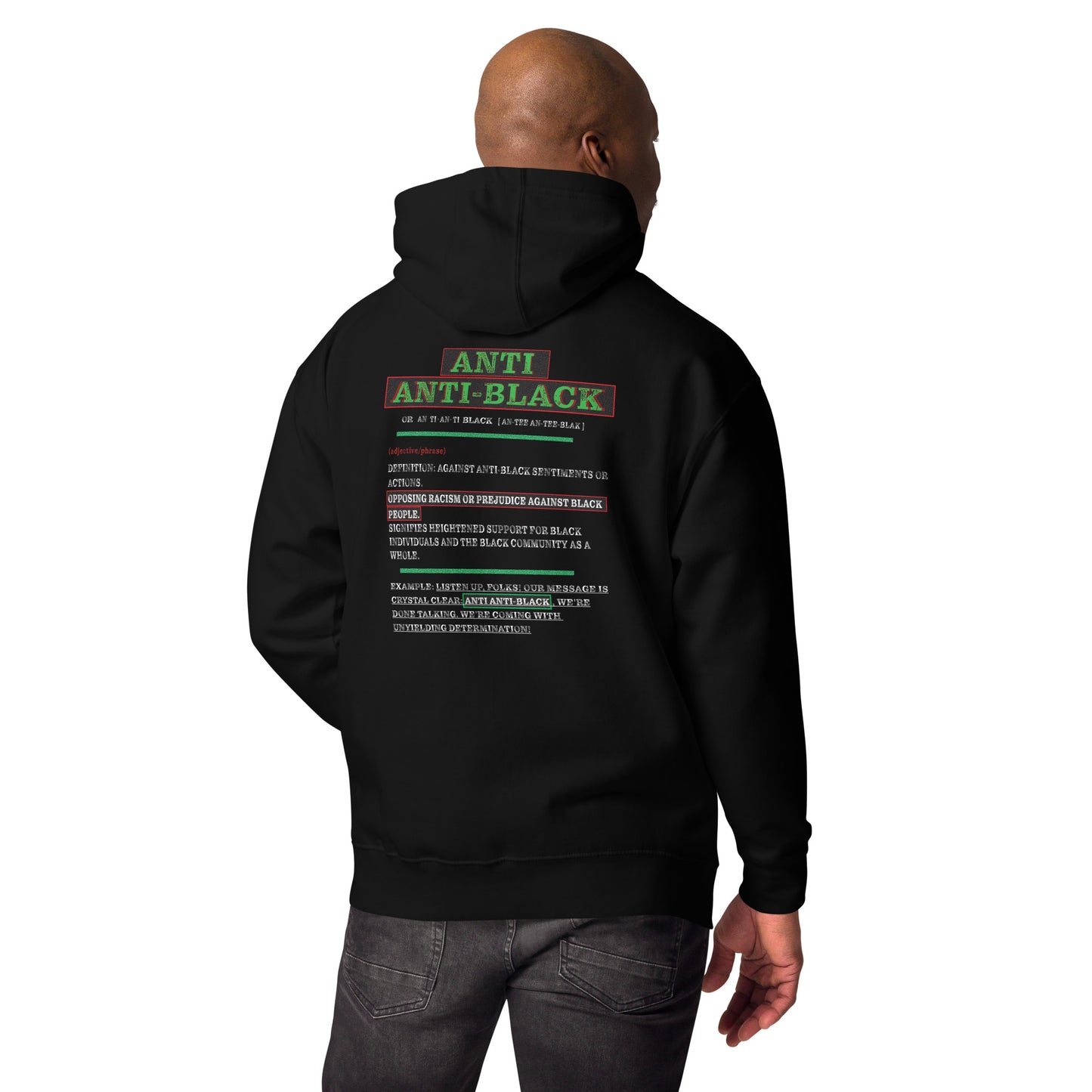 I'm Anti-Anti Black Hoodie ( Embroidered )