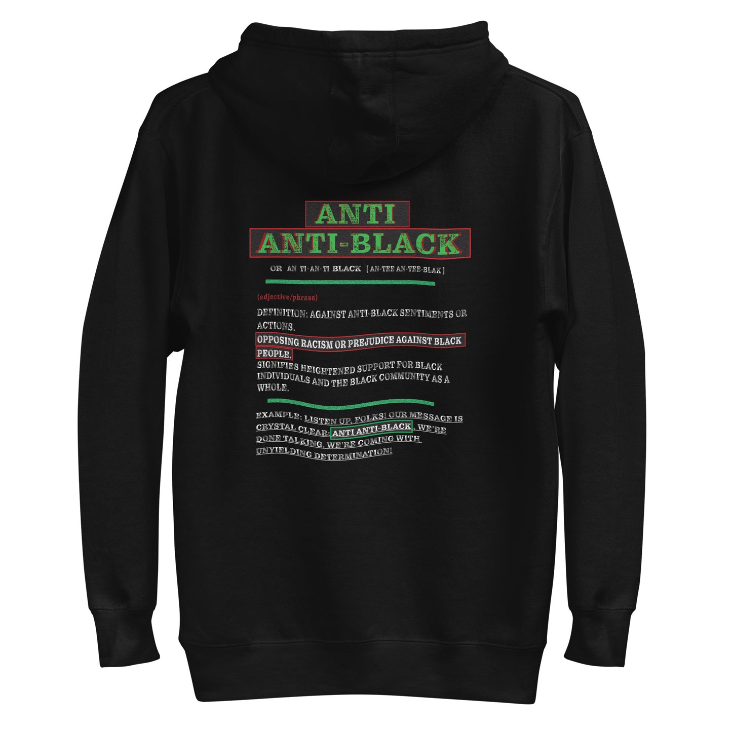 I'm Anti-Anti Black Hoodie ( Embroidered )