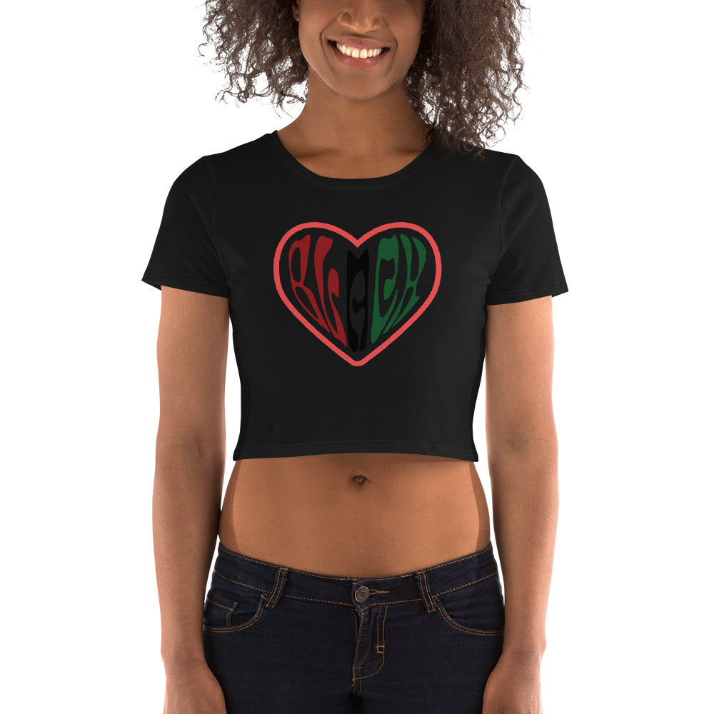 Heart Black Women’s Crop Tee