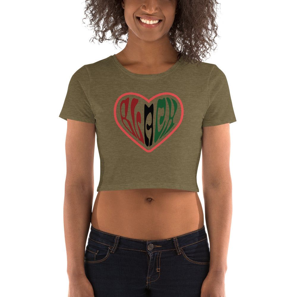 Heart Black Women’s Crop Tee