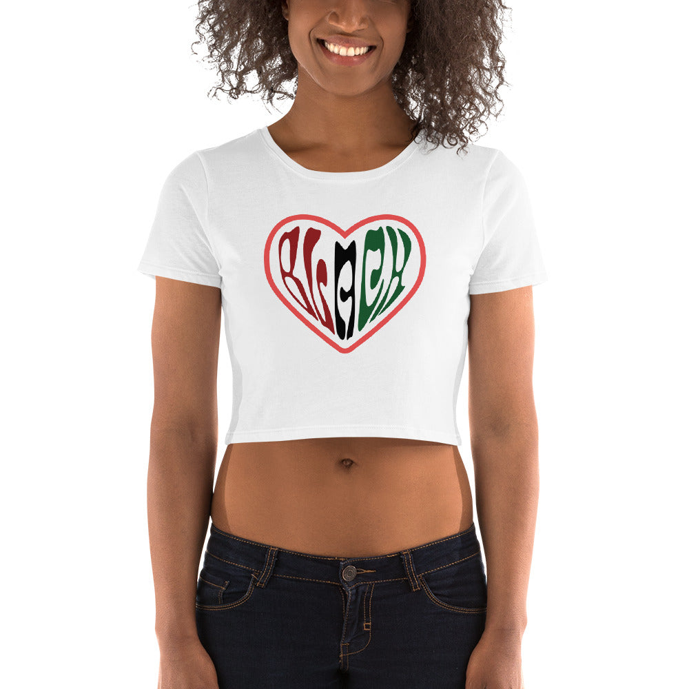 Heart Black Women’s Crop Tee